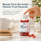 Gomitas para el cabello, la piel y las uñas Vantyx — Biotina 6000mcg + Colágeno + Multivitamínico · 60 Gomitas Sabor Maracuyá