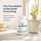 Vitamina D3 2,000 UI Vantyx — Huesos, sistema inmunitario y bienestar diario · 100 cápsulas blandas (suministro para 100 días)
