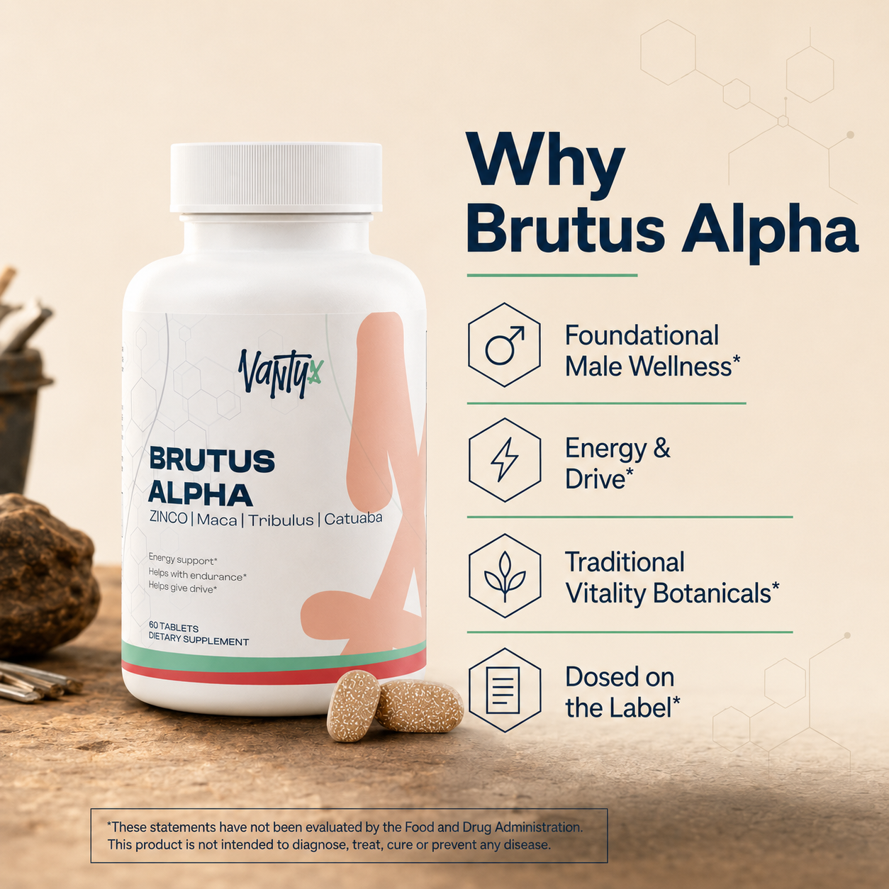 Brutus Alpha – Men's Vitality Tablets