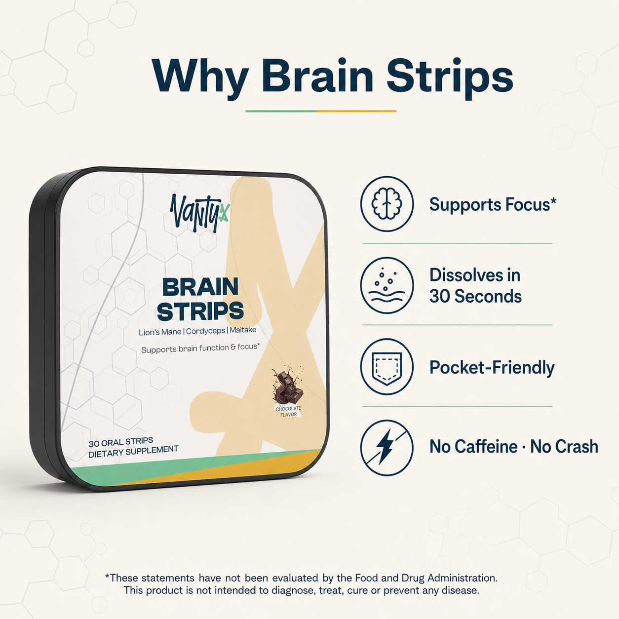 Brain Strips — Mushroom Focus Oral Strips