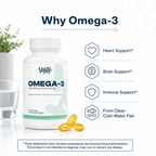 Vantyx Omega-3 Fish Oil — EPA 180mg + DHA 120mg · 100 Softgels
