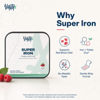 Vantyx Super Iron Strips — Iron + Folate, 30 Raspberry Strips