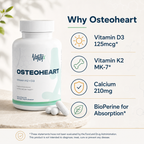 Osteoheart Vantyx — Apoyo Óseo y Cardíaco con Vitamina K2 (MK-7) + D3 + Calcio + BioPerine · 60 Cápsulas