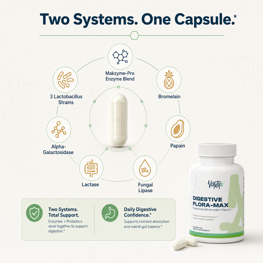Digestive Enzyme Pro Blend — Flora-MAX · 60 Capsules