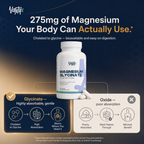 Magnesium Glycinate 275mg — Calm & Sleep · 90 Capsules