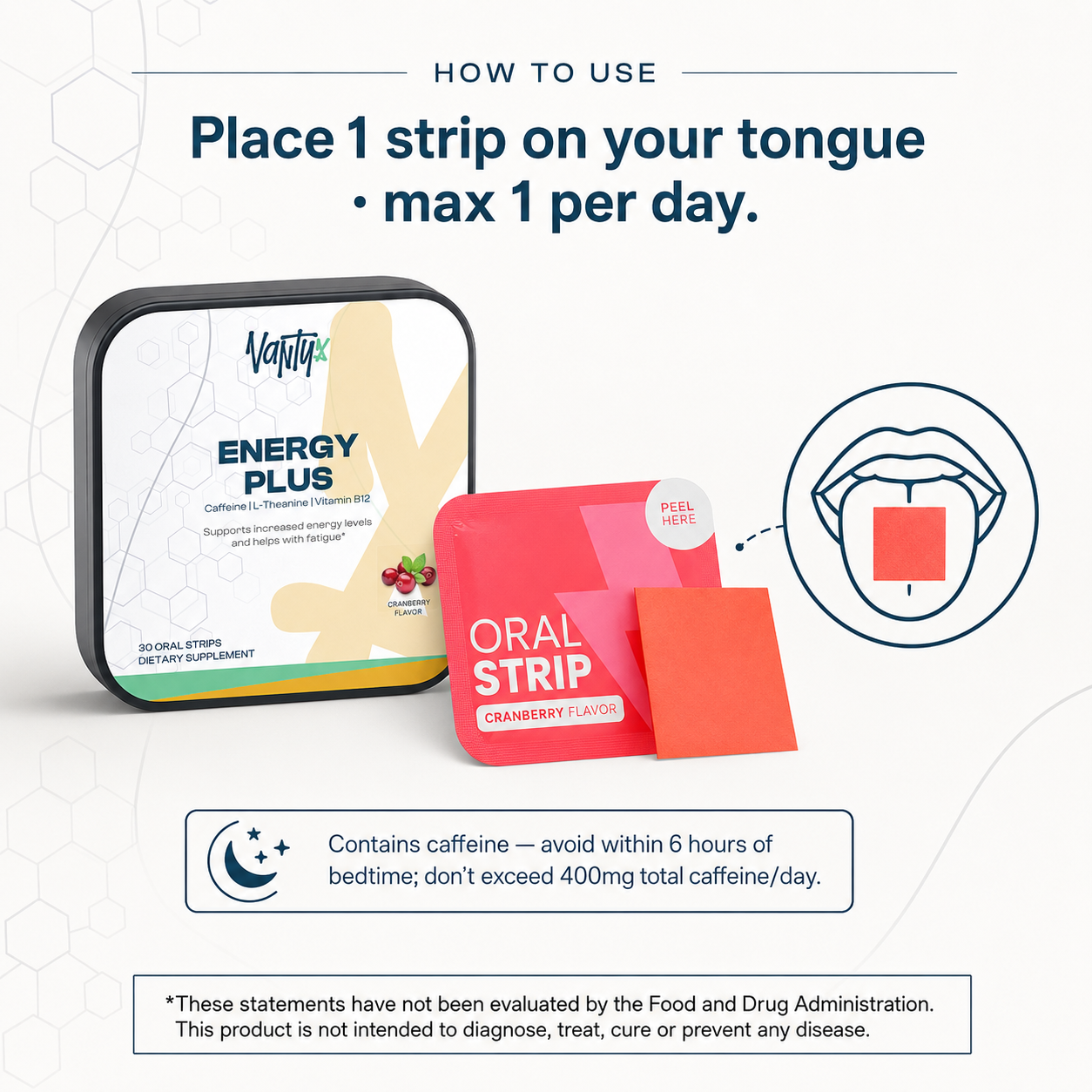 Energy Plus — Caffeine + L-Theanine Oral Strips