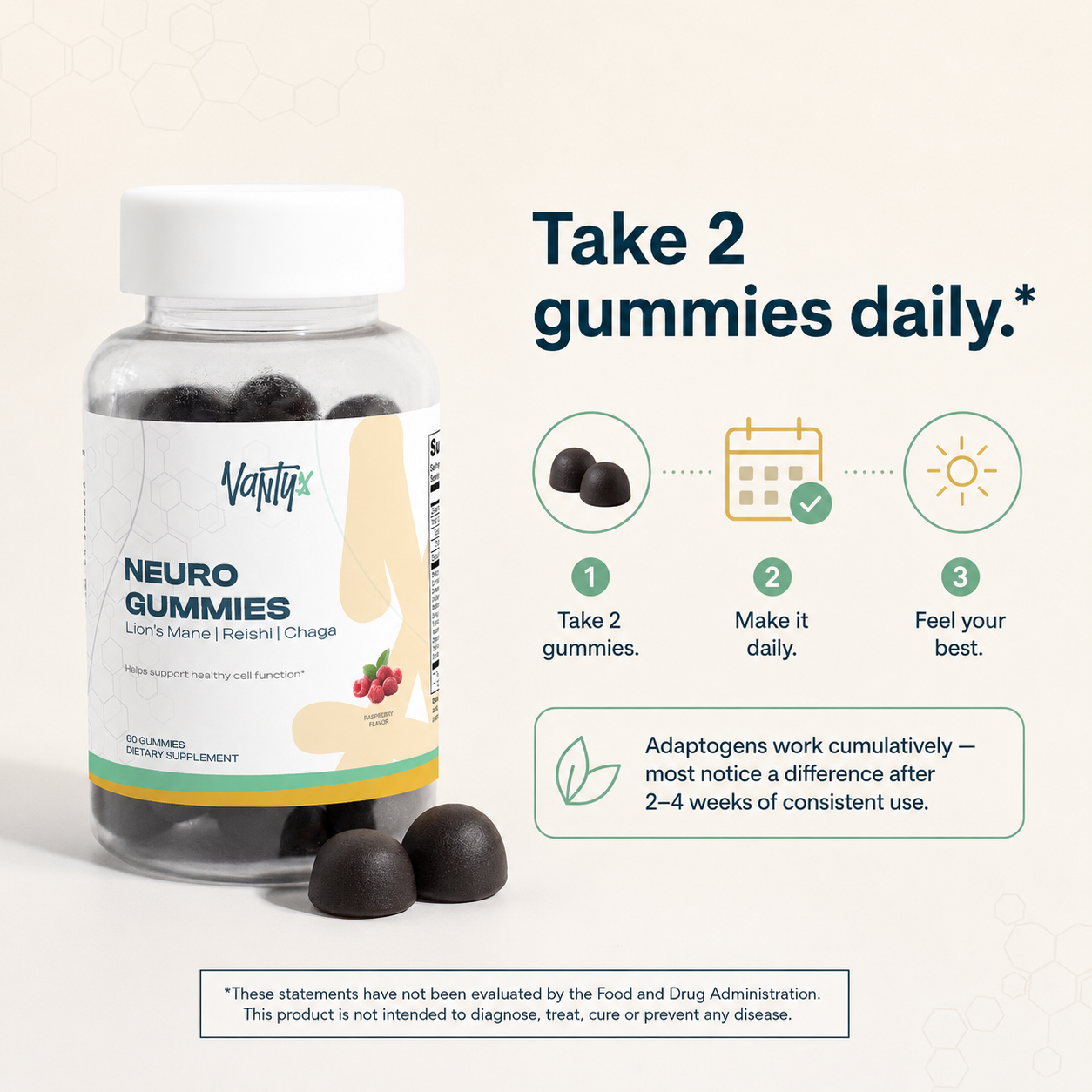 Neuro Gummies — Mushroom Complex Gummies, Raspberry