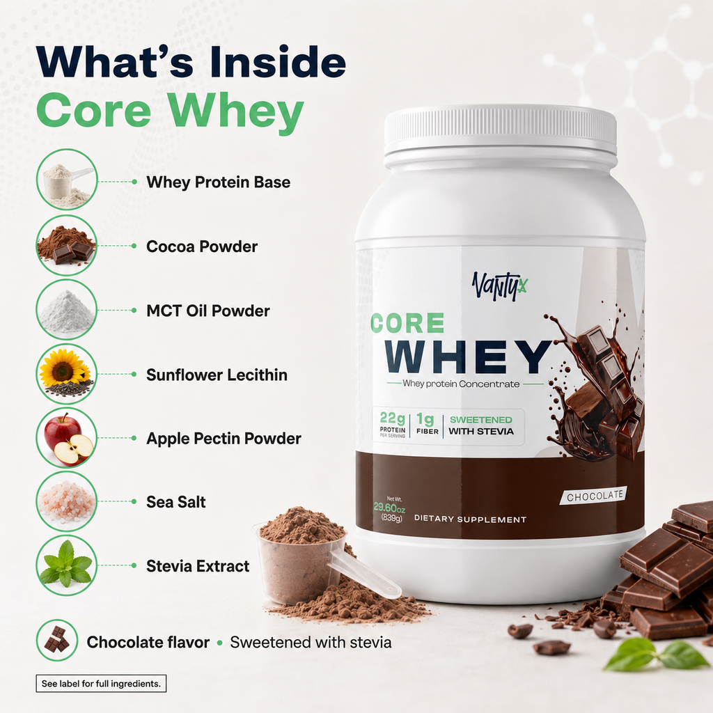 Core Whey Protein Concentrate — Chocolate, 839g