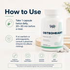 Osteoheart Vantyx — Apoyo Óseo y Cardíaco con Vitamina K2 (MK-7) + D3 + Calcio + BioPerine · 60 Cápsulas