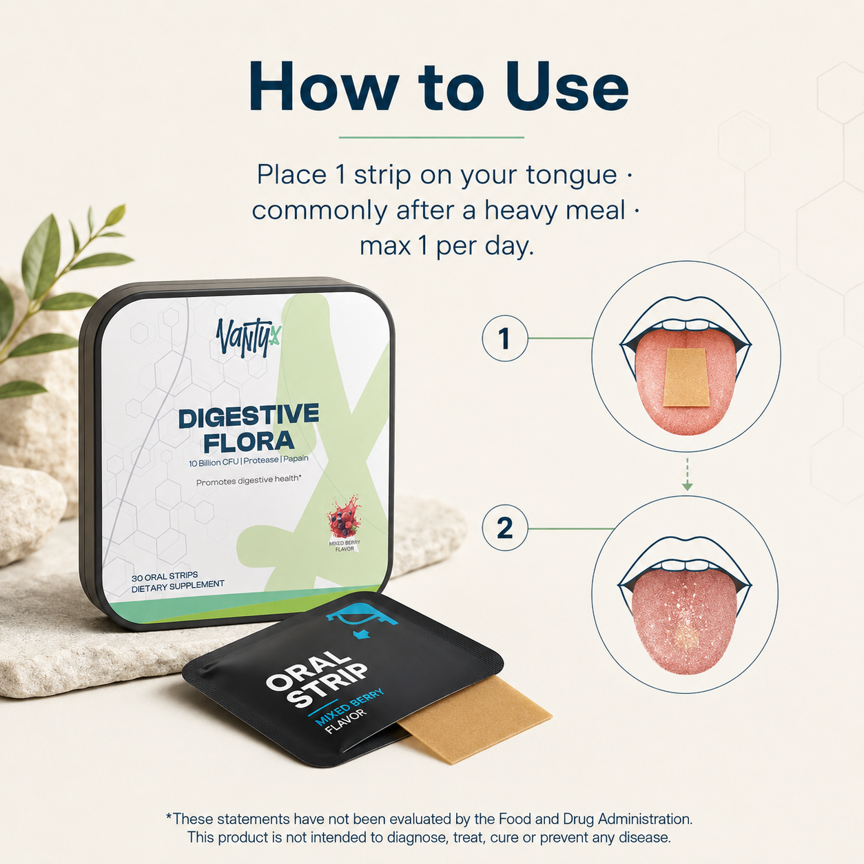 Digestive+ Gut Health Strips — 30 Mixed Berry