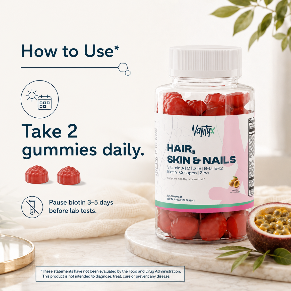 Hair, Skin & Nails Gummies – 60ct