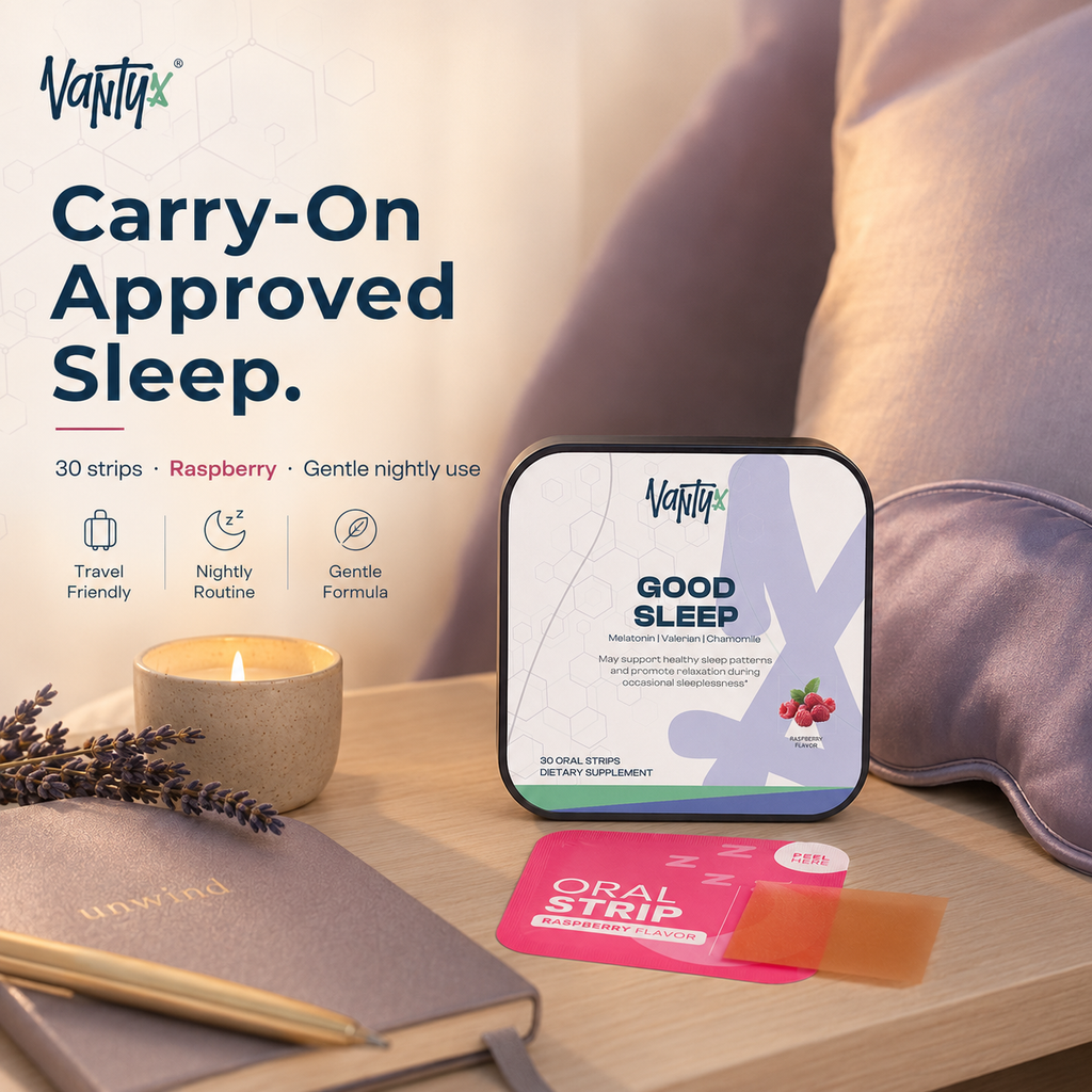 Sleep Strips — Melatonin 1mg · 30 Raspberry Strips