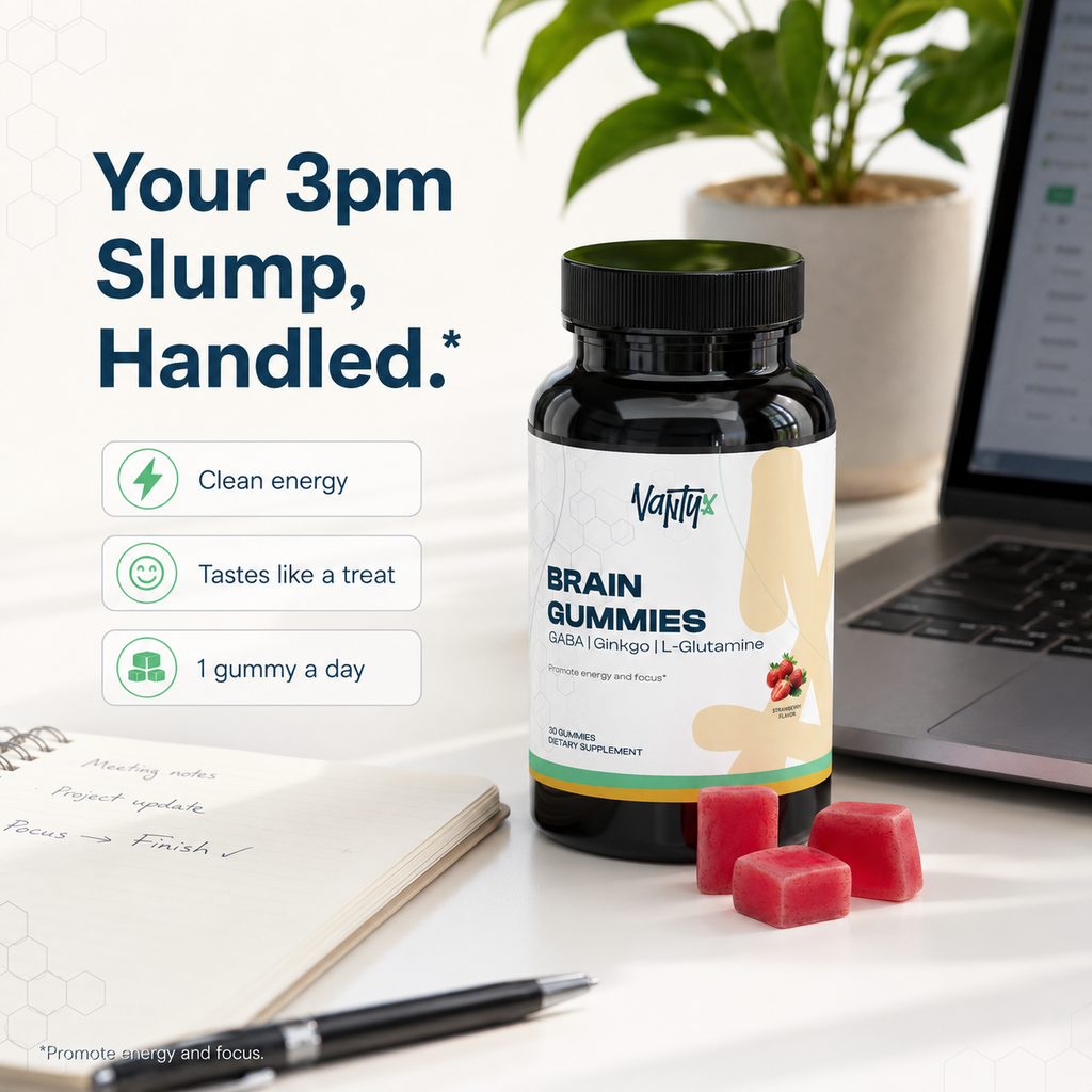 Brain Gummies — Cordyceps Focus Gummies, Strawberry
