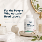 Hair, Skin & Nails Essentials Vantyx — Multivitamínico + Hierro + Biotina 5000mcg + Mezcla Botánica · 60 Cápsulas
