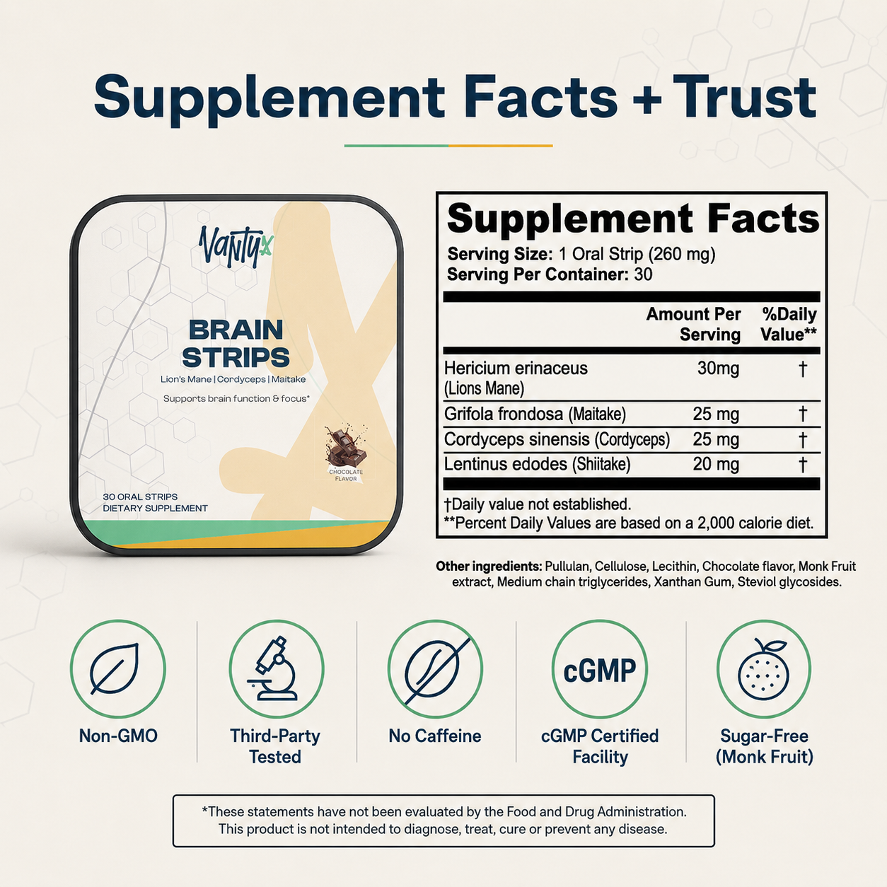 Brain Strips — Mushroom Focus Oral Strips