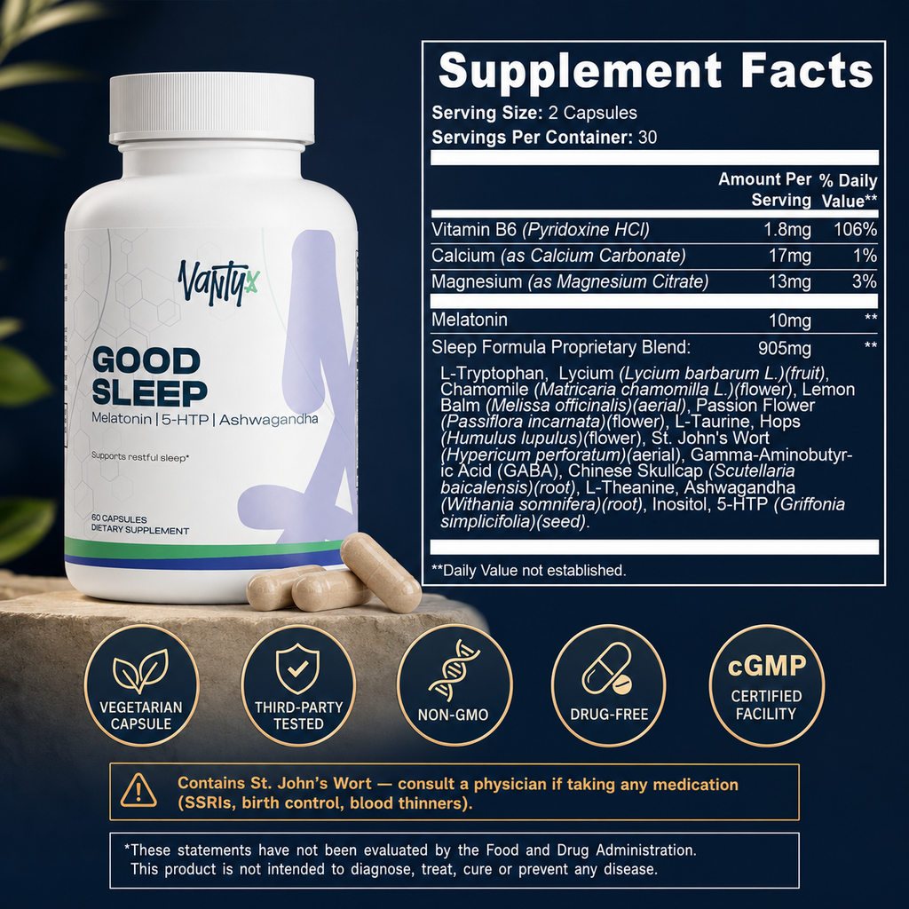Good Sleep Support — Melatonin 10mg · 60 Capsules