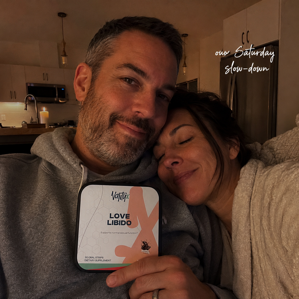 Love Libido Strips Vantyx — Tiras Orales con Cordyceps, Shilajit y Péptido de Ostra · 30 Tiras de Chocolate