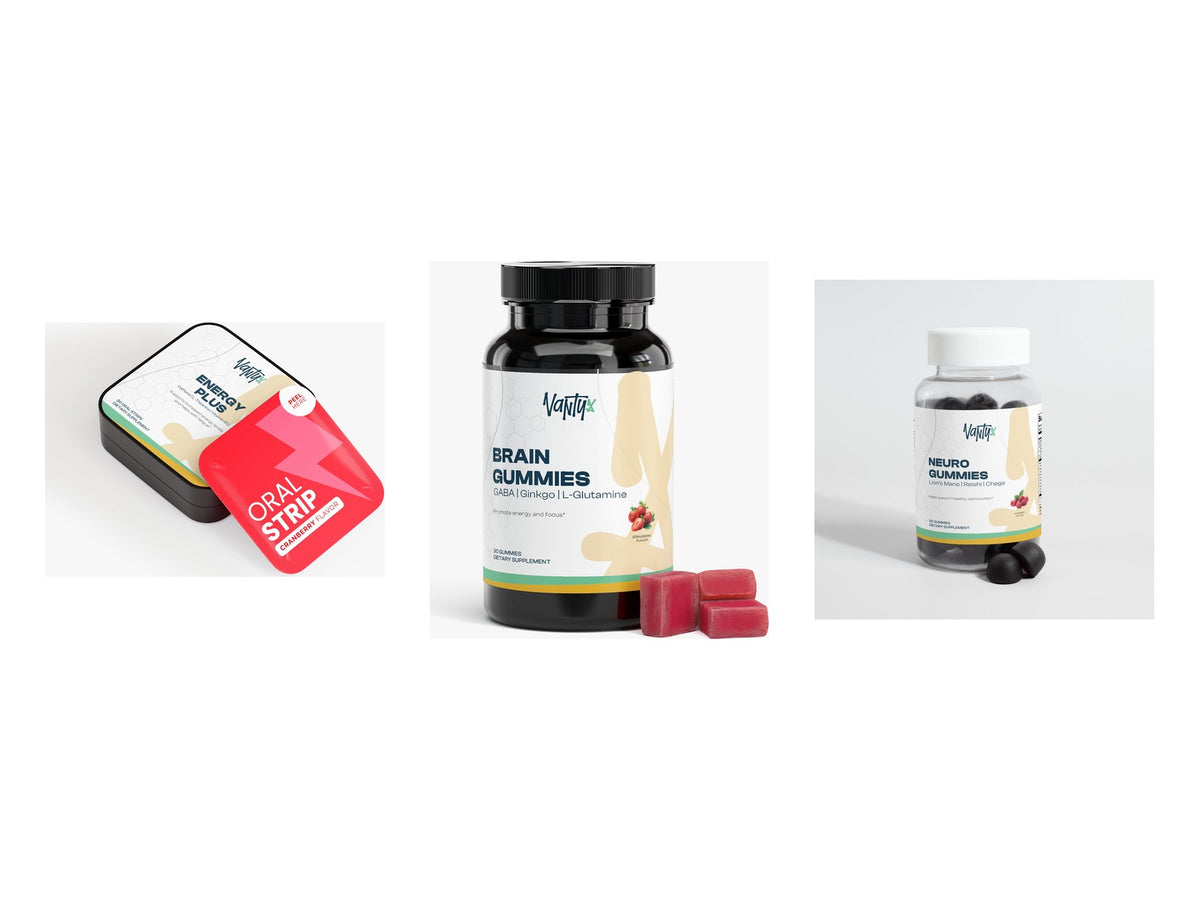 Energy & Focus Kit: Energy Plus Strips, Brain Gummies and Neuro Gummies