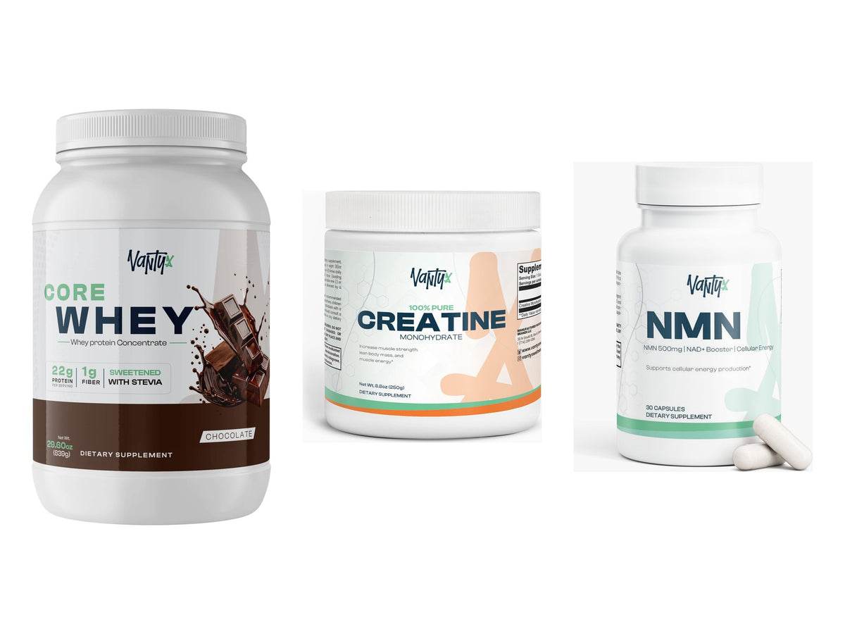 Performance & Longevity Kit, Chocolate: Core Whey, Creatine Monohydrate and NMN